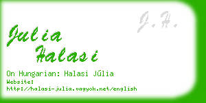 julia halasi business card